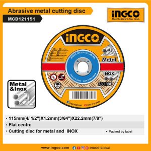 Disque abrasif à tronçonner le métal 115 mm 1,2 mm