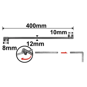Griffe ferrailleur 400mm