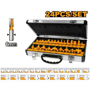 Jeu de 24 embouts de routeur 6mm